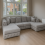 (Light Grey Velvet) SNOOZE Large Corner U Shape Sofa Velvet Ashton Scatter Back Sofa 1