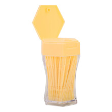 200pcs Double Head Toothpick Household Cleaning Tartar Removal Toothpick (Yellow)