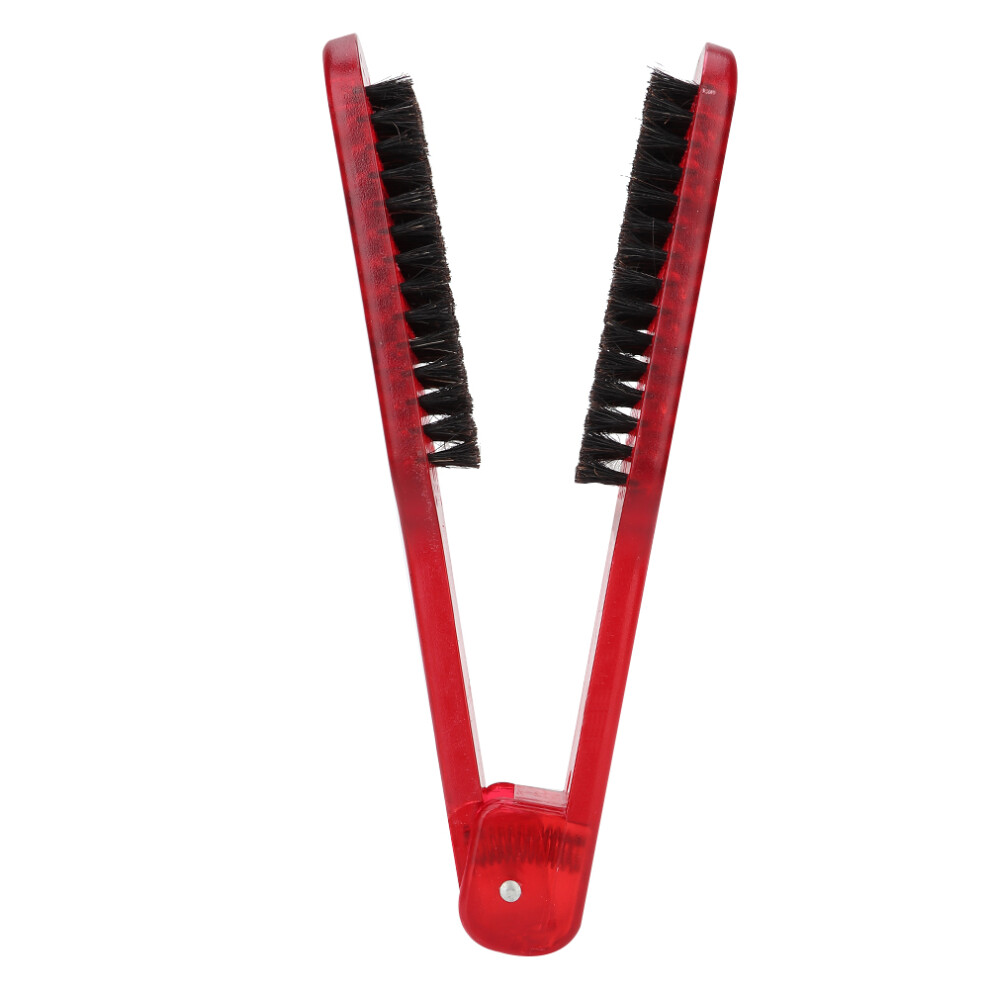 Unisex Red Hair Straightening Plywood Comb Straightener Styling Comb Hairdressing Tool (Red)