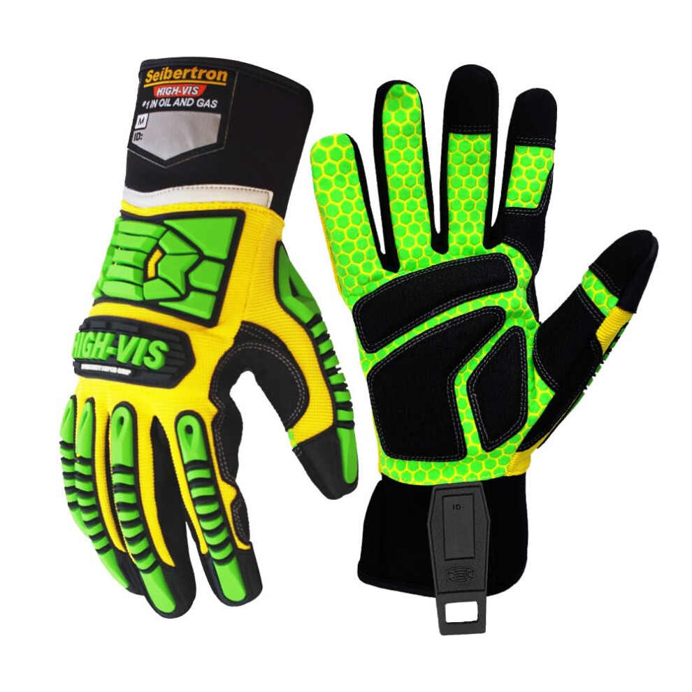 Seibertron High-Vis Sdxg2 Dexterity Super Grip Gel Oil & Gas Anti-Vibration Impact Protection Safety Gloves Ce En388 4131 Xl 602201110511