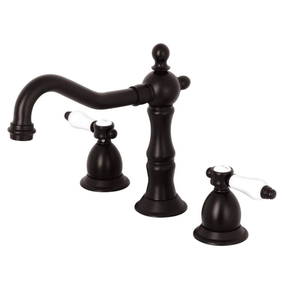 Kingston Brass Ks1975bpl Bel Air Widespread Lavatory Faucet With Brass Pop-Up 7-1/2"""" In Spout Reach Oil Rubbed Bronze 663370434709