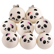 KUUQA 8 Stck 3,9 cm langsam aufsteigende Mini-Panda-Duftspielzeuge, niedliche Anhnger, Handy-Schlsselanhnger, Riemen, Kinderspielzeug, Geschenk,