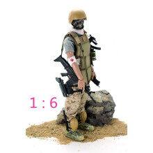 BJPEY 12"""" Wounded Soldier Action Figure 1:6 Scale Boys Children Playset