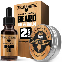 Bartl- und Balsam-Set fr Mnner  rein natrlicher Sandelholz- und Zitrusduft fr Bartwachstum und Bartpflege (2 Packungen  2 oz)