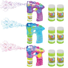 ArtCreativity 3 LED lyser boblepistoler med lyd Inkluderer 6 flasker boblelsning genopfyldning Bobleblser til Bubble Blaster Party favoriserer