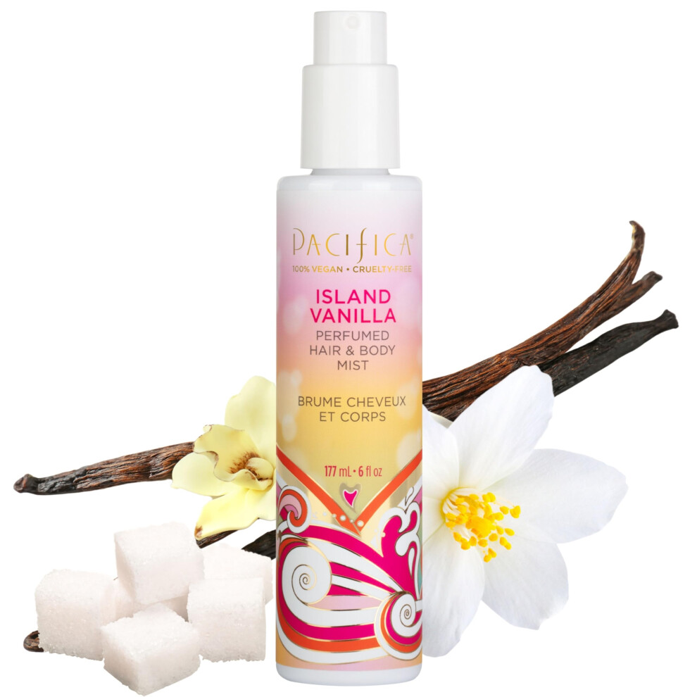 Pacifica Island Vanilla Hair Mist Perfume and Full Body Spray for Women - Fragrance Spray for A Mood-Lifting Experience Paraben-Free Clean Beau