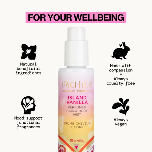 Pacifica Pacifica, Parfümierter Haar- & Körpernebel, Inselvanille, 6 fl oz (177 ml) 1