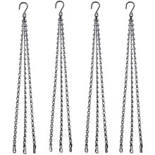 Corrente para vaso de flores de 24 polegadas, cesta de flores suspensa, corrente de substituio galvanizada, cabide de plantas de jardim de 3 po