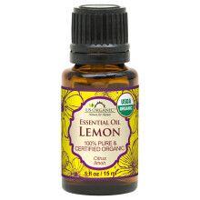 Huile Essentielle de Citron 100% Pure Bio - Certifiée USDA, Pressée à Froid - Avec Pipettes (Plus de Tailles Disponibles) (15 ml)