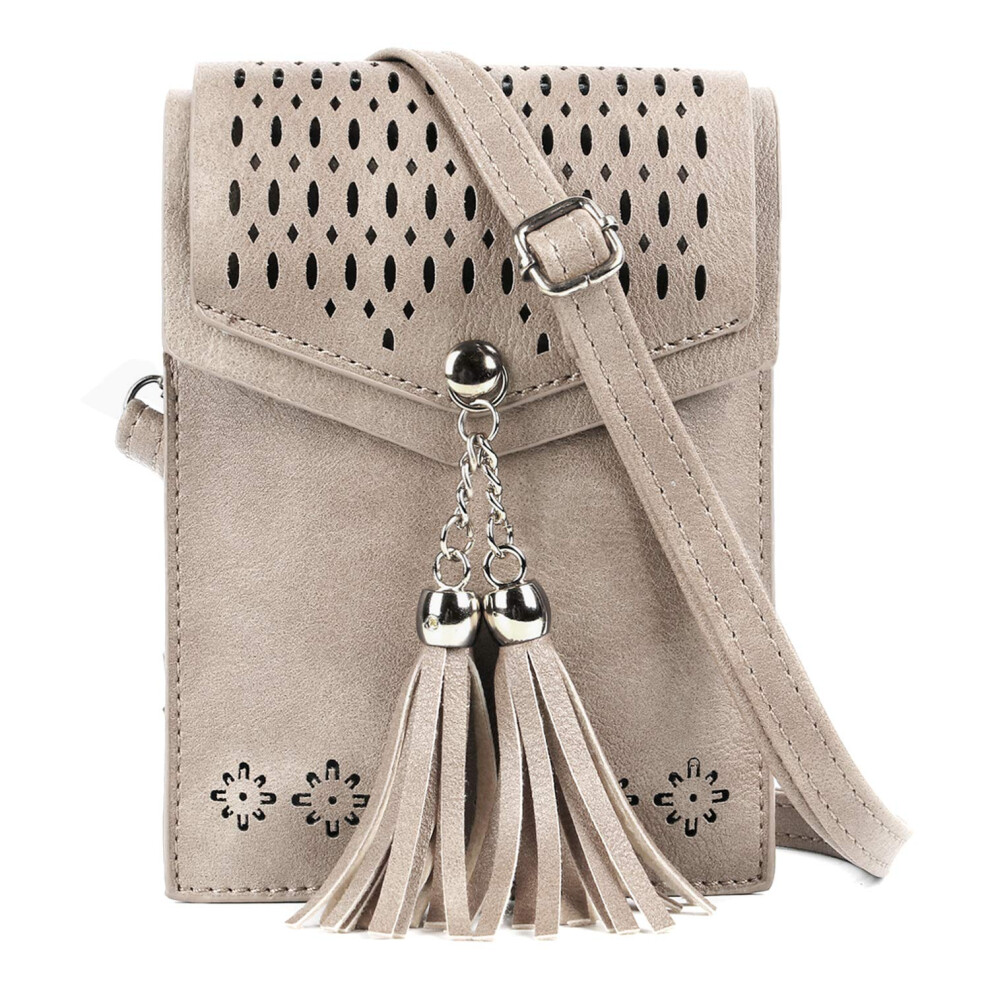 Seosto Womens Small Crossbody Bag Tassel Cell Phone Purse Holder Wallet For Woman Girls