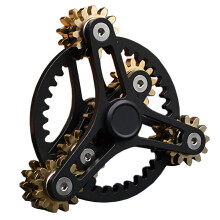 Czysty mosiadz Fidget Spinner Przekladnie Polaczenie Fidget Gyro Zabawka Metalowa recznie robiona spinnerka obraca sie Dlugi czas EDC Fokus Medyt