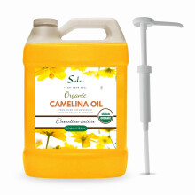 100% puro extra virgem USDA orgnico no refinado leo de semente de camelina prensado a frio 1 galo (128 FL.OZ)