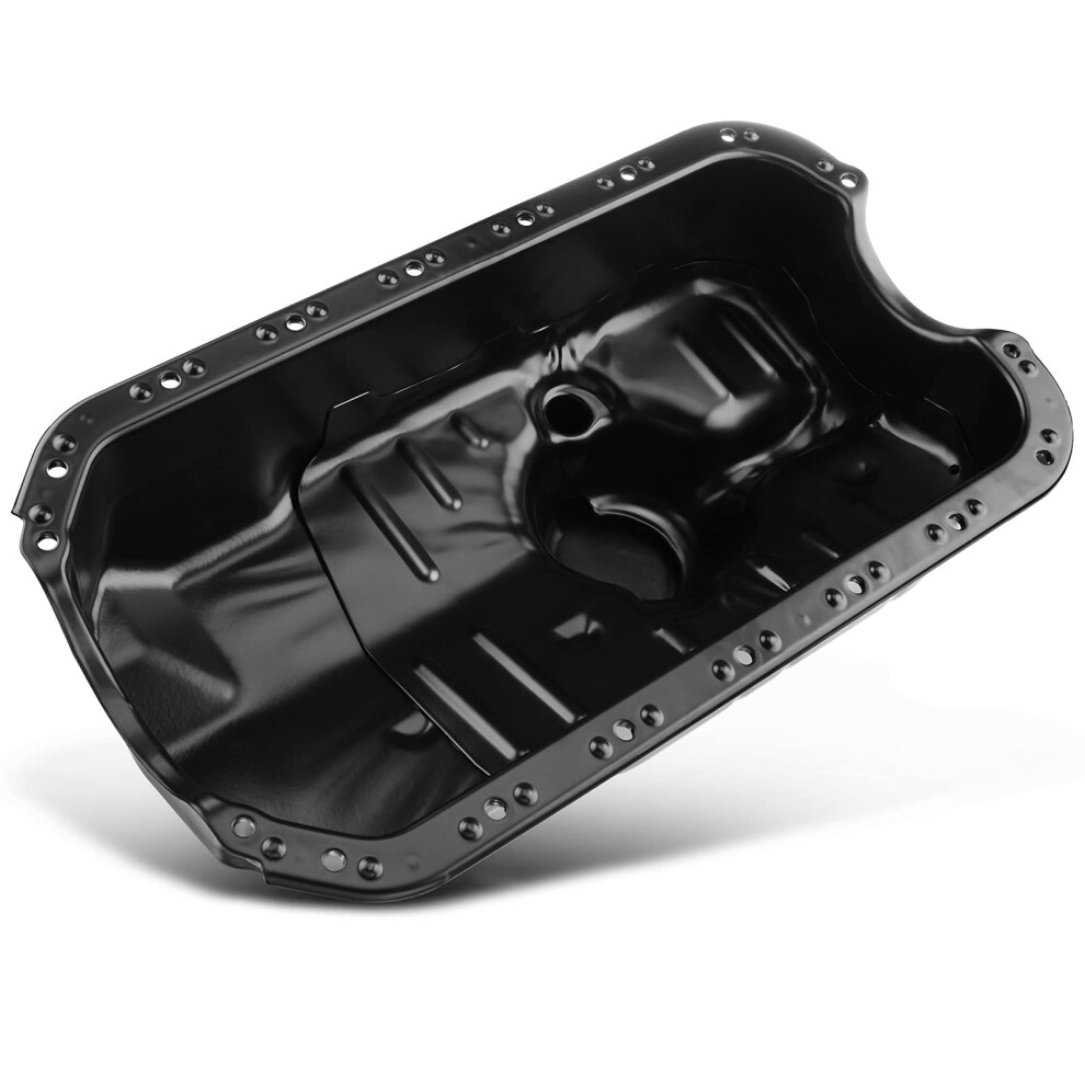 A-Premium Engine Oil Pan Sump With Drain Plug Compatible With Honda Civic 2001 2002 2003 2004 2005 1.7L 717643511656