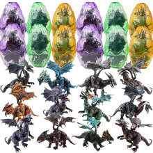 Liberty Imports 12 Pack Deluxe 3D akcn figurky Realistick puzzle figurky v jurskch nsadovch vejcch  ideln detsk hracka pro prty s velkm m