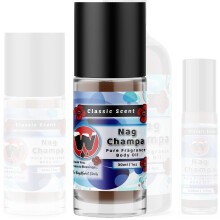 WagsMarket - Nag Champa parfumeolie fra 0,33 oz Roll On til 4 oz glasflaske (1 oz Roll-On)