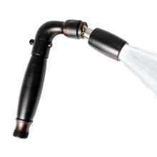 High Sierra Solid Metal Handheld Shower Head Lead-Free with Built-In Trickle Valve. Shower Hose and Holder Not Included. Low Flow 1.8 GPM. Oil