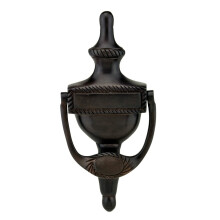Renovators leveren productiedeur kloppen voor voordeur 6,5 inch. Olie wreven bronzen vaste messing sierlijke deur knocker met montageprogramma's