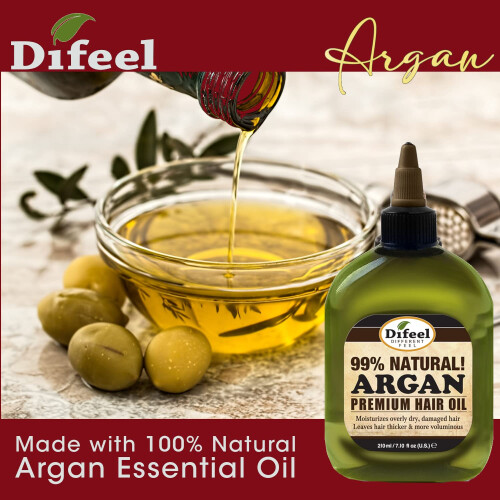 Difeel Premium natuurlijke haarolie - Arganolie 7,1 ounce (2-pack) 1