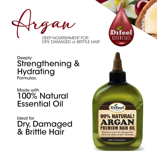 Difeel Premium natuurlijke haarolie - Arganolie 7,1 ounce (2-pack) 2