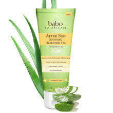 Babo Botnicos despus del gel de aloe vera hidratante del sol con hamamelis de bruja natural y pepino vegano para bebs nios o piel sensible - 8 oz