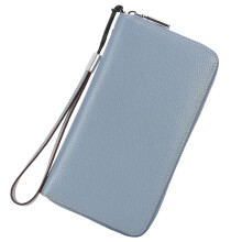 Lavemi feminino RFID bloqueando 100% couro grande capacidade com zper em torno da carteira suporte para telefone bolsa de viagem pulseira (taman