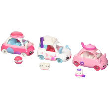 Shopkins Cutie Car S3 3 Pack-Asst 3 lasten lelu