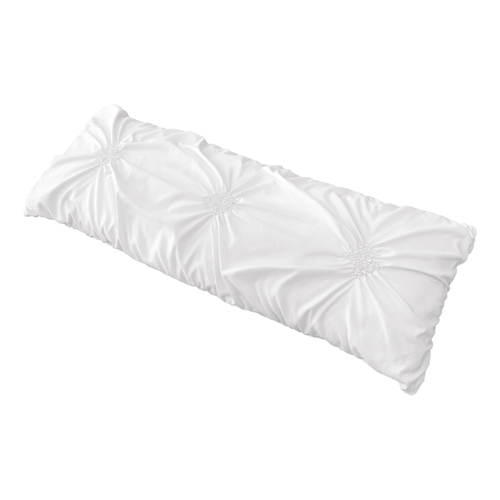 Sweet JoJo Designs Couleur de couleur unie blanche Shabby Chic Body Body Couvre pour la collection Harper (oreiller non inclus)