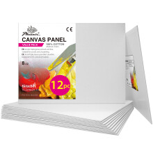 PHOENIX Male panele plcienne malarskie 6x8 cali 12 Value Pack - 8 Oz Potrjnie zagruntowane 100% bawelny, bezkwasowe tablice plcienne do malowa