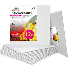 PHOENIX Malarskie panele plcienne 8x8 cali 12 Value Pack - 8 uncji Potrjnie zagruntowane, 100% bawelny, bezkwasowe, kwadratowe tablice plcienn