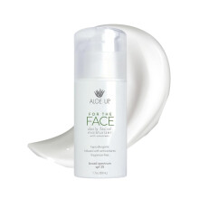 Aloe Up For the Face Daily Moisturizer med SPF 25 Solcreme - Alkoholfri bredspektret ansigtslotion med Aloe Vera Gel - T?rrer hurtigt - Reefvenli