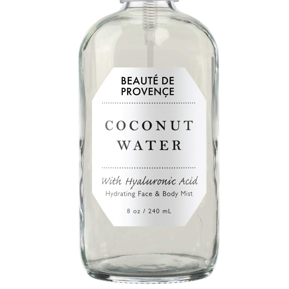 BEAUTE DE PROVENCE | Face & Body Mist Spray - Hydrating Coconut Water With Moisturizing Hyaluronic Acid | Instant Cooling Conditoning Hydrating