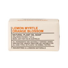 Wavertree & London 100 % natrliches Seifenstck mit Zitronen-, Myrten- und Orangenbltenduft, 200 g, feuchtigkeitsspendendes, dreifach gemahlenes fr