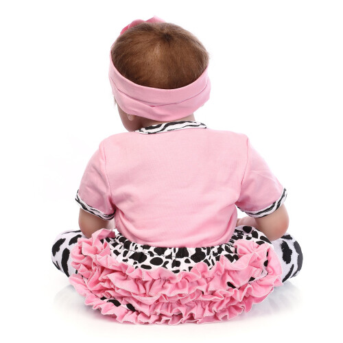 Roupas de bonecas reborn, roupas rosa para meninas de 20 a 22 polegadas 2