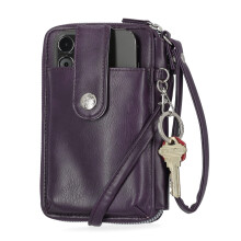 Carteira Mundi Jacqui RFID Crossbody para mulheres de couro vegano pequena bolsa de viagem com suporte para telefone Organizador compacto com com