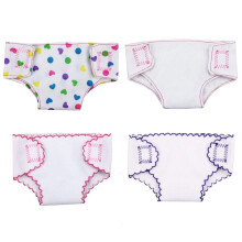 DC-BEAUTIFUL 4 pacotes de fraldas para bebs, roupas ntimas para bonecas de 14 a 18 polegadas, adequadas para bonecas infantis, bebs e meninas