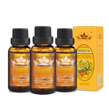 Olio di massaggio allo zenzero a 3 pacchi da 3 pacchi al 100% puro drenaggio linfatico naturale olio di olio di olio di olio di olio di zenzero olio