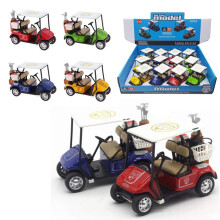 Caixa de 12 rplicas de mini carrinhos de golfe 4 """" Diecast Alloy Metal Pullback Action 1:32 Modelo em escala Toy Golfcart Veculo para mesa Dec