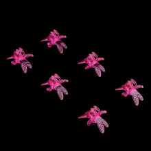 100Pcs Garden Tools Stem Clips Grow Upright Orchid Plastic Mini Stalks Flower Rose Red