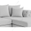 (Light Grey Velvet) SNOOZE Large Corner U Shape Sofa Velvet Ashton Scatter Back Sofa 3