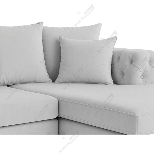 (Light Grey Velvet) SNOOZE Large Corner U Shape Sofa Velvet Ashton Scatter Back Sofa 2