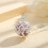 INFUSEU Sakura Tree Aromaterapihalsband, Diffuser Locket med 7 Lava Stenar och 24" Kedja 2