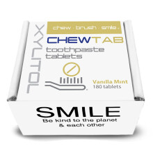 Compresse di dentifricio chewtab weldental ricarica di menta alla vaniglia