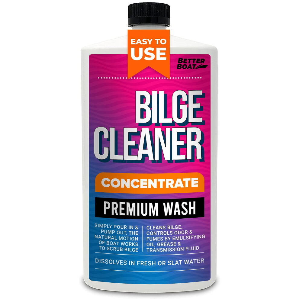 Premium Boat Bilge Cleaner Marine Concentrate for Heavy Duty Cleaning Removes Grease Oil and Fuel Ideal Boat Soap and Marine Cleaner for Fib