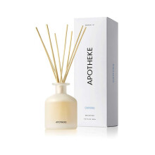 Apotheke Luxury Scented Reed Diffuser for Home Canvas - 6.7 Fl Oz Essential Oil Aromatherapy - 10 Rattan Scent Sticks Room Diffuser - Long-Lasti