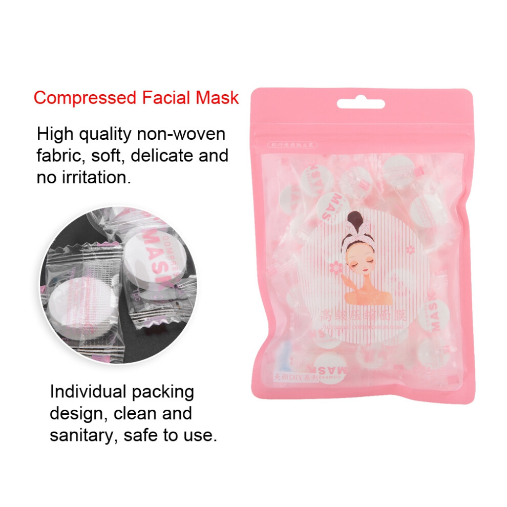 50Pcs Outdoor Travel Compressed Face Mask Portable Non woven DIY Facial Mask Skin Care