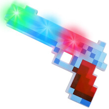 ArtCreativity Brinquedo de pistola de pixel iluminado de 10 polegadas com LEDs piscantes - Pistola de plstico pixelizada retr legal - Supriment