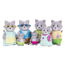 Li'l Woodzeez - The Daintypaw Cats - Estatuetas de gatos de brinquedo colecionveis ????- Conjunto de 7 figuras de animais ajustveis ????- Conju