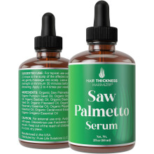 Saw palmetto suero para el crecimiento y engrosamiento del cabello, con aceites de semilla de calabaza de menta de romero. Hidratacin vegana y forta