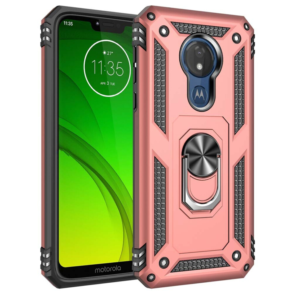Military Grade Drop Impact For Motorola Moto G7 Power Case Moto G7 Supra Cas 360 Metal Rotating Ring Kickstand Holder Magnetic Car Mount Armor Sh 745672401303
