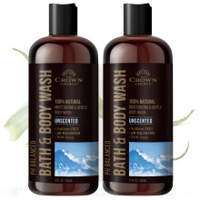 Natrliches Duschgel fr Damen, Herren und Kinder parfmfreies Duschgel 340 ml, pH 5,5 beste pH-Balance Flssigseife fr alle Hauttypen feu